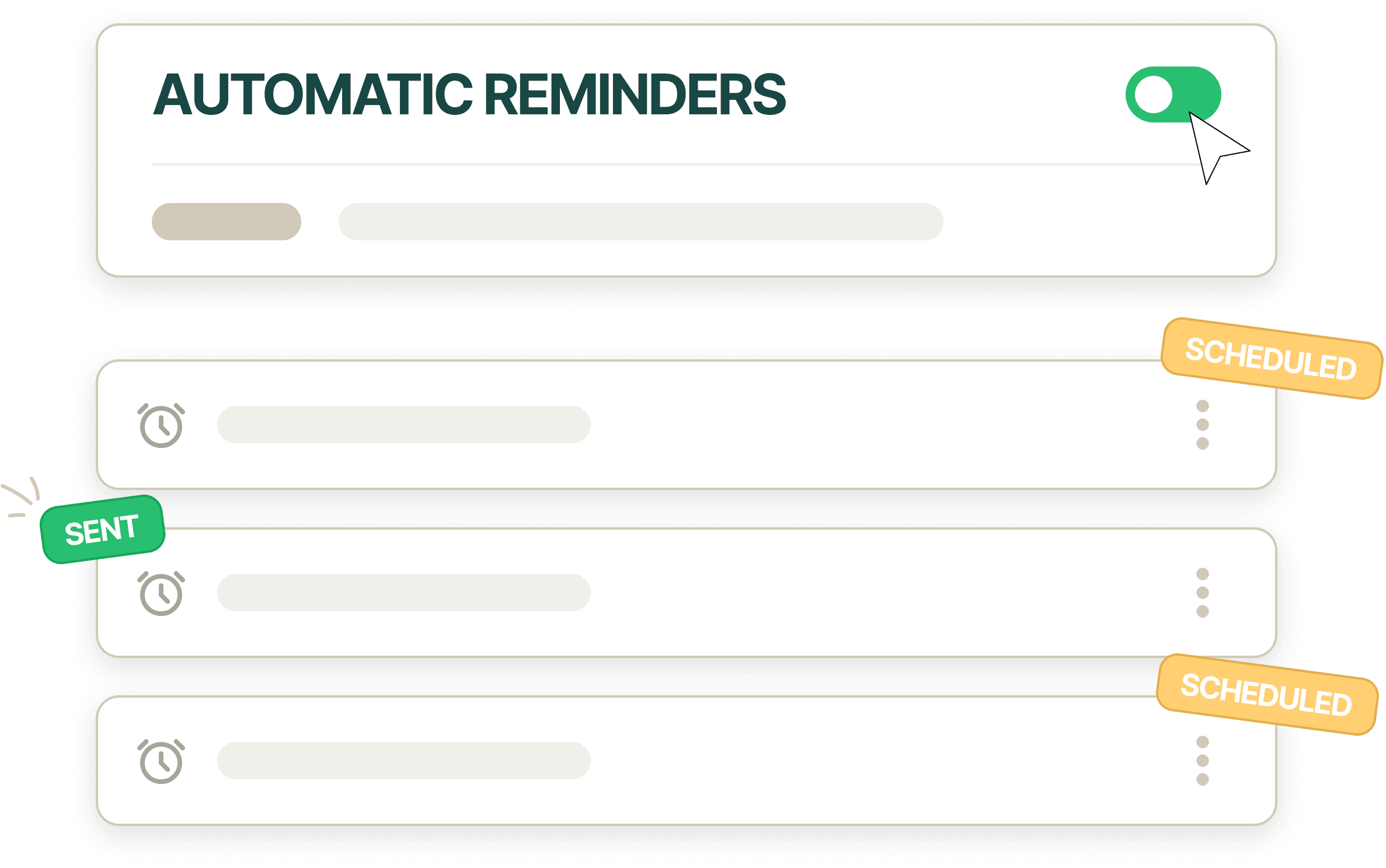 Graphic of automated reminders within InsiderList.